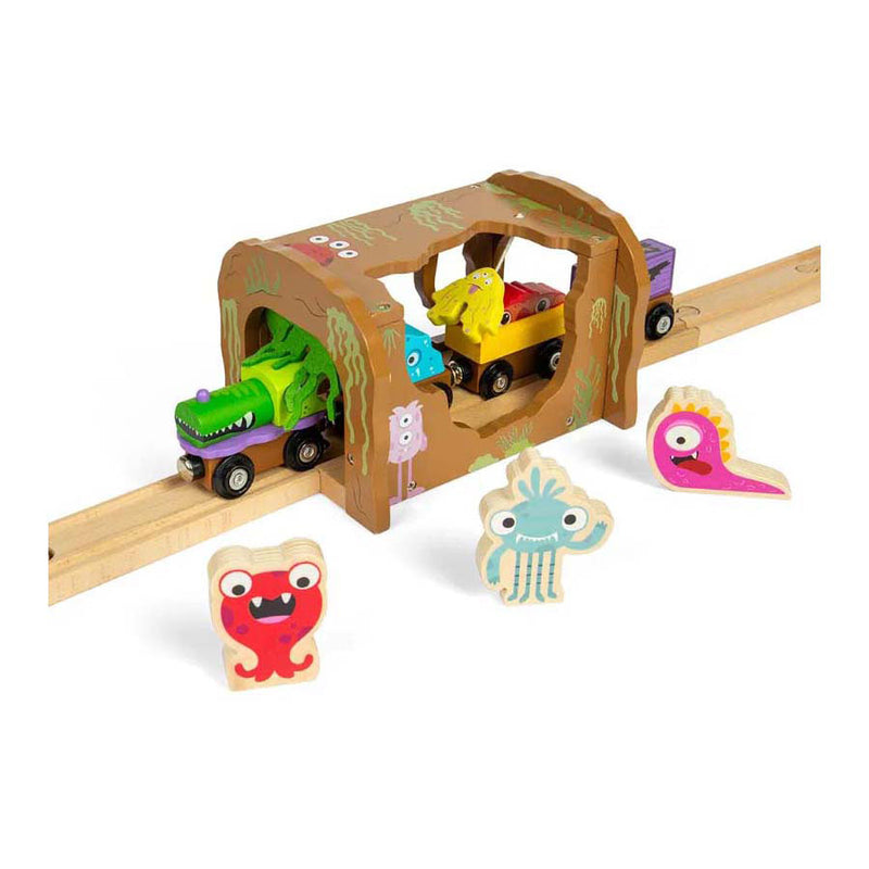 Load image into Gallery viewer, Bigjigs houten monster-tunnel
