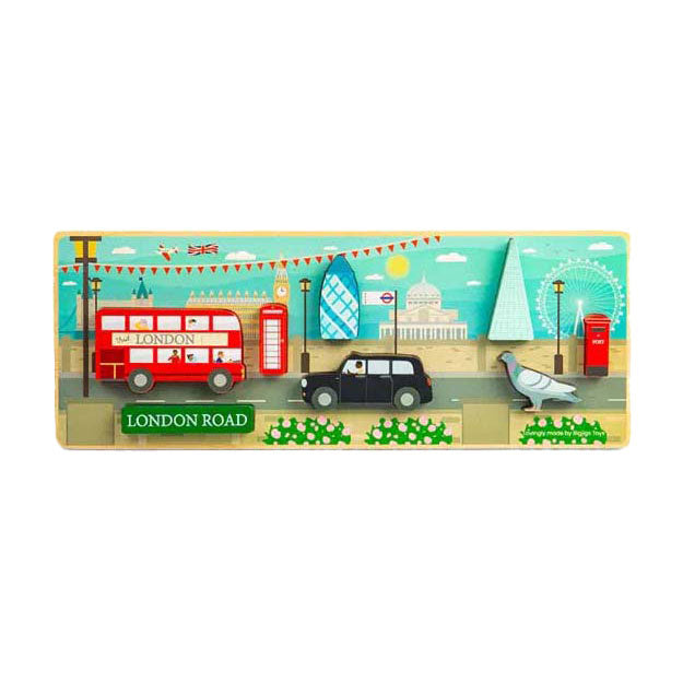 Load image into Gallery viewer, Bigjigs houten londen chunky puzzel, 8st.
