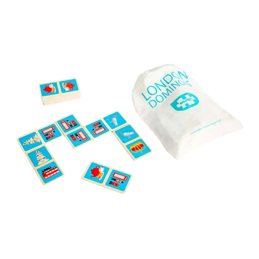 Bigjigs houten londen dominospel, 28dlg.