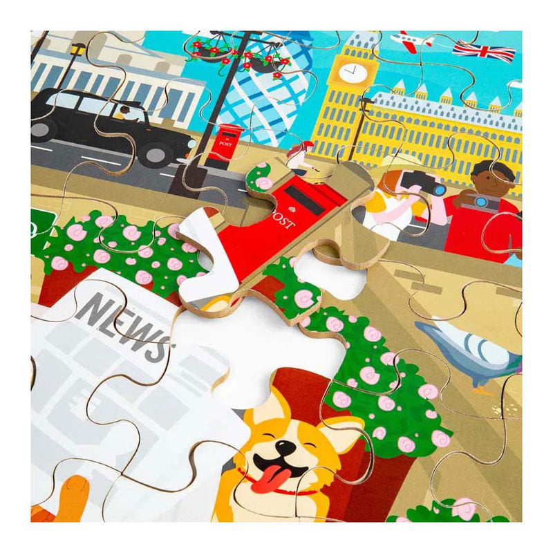 Load image into Gallery viewer, Bigjigs houten londen stad vloerpuzzel, 48st.
