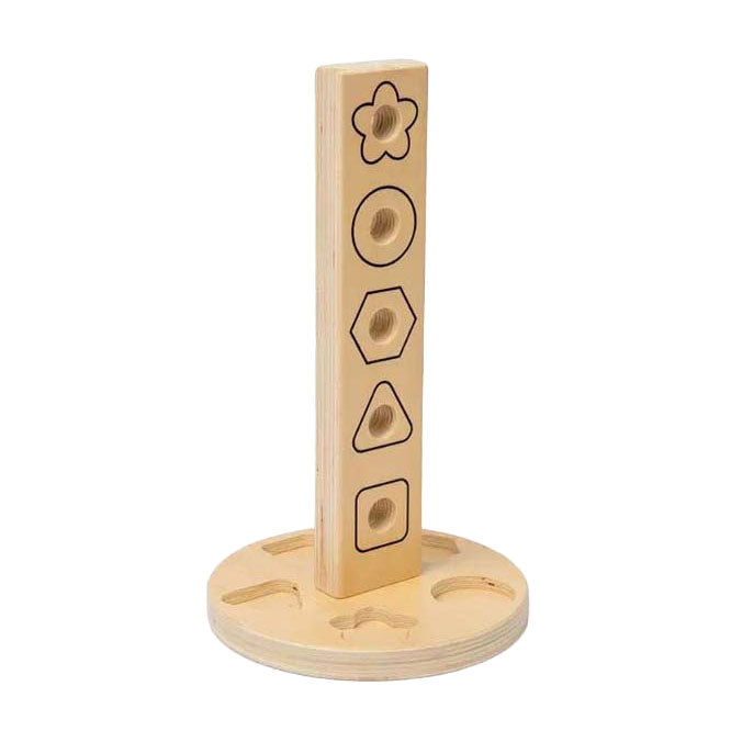 Load image into Gallery viewer, Bigjigs houten moeren- en boutentoren, 11dlg.
