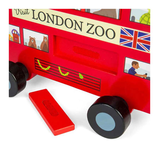 Bigjigs houten londen bus trekfiguur