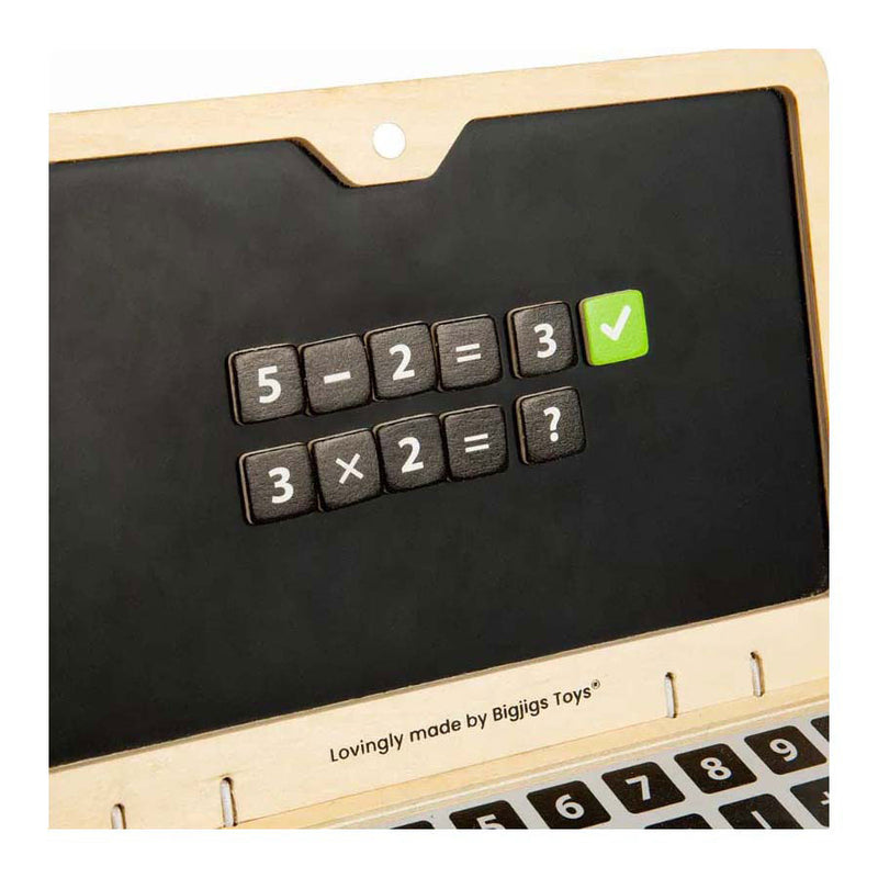 Load image into Gallery viewer, Bigjigs houten speelgoed laptop set, 95dlg.
