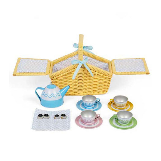 Bigjigs picknickset in mand, 18dlg.
