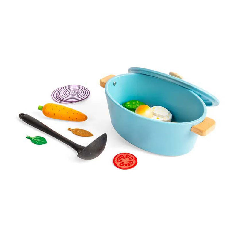 Load image into Gallery viewer, Bigjigs houten stoofpannen speelset, 17dlg.
