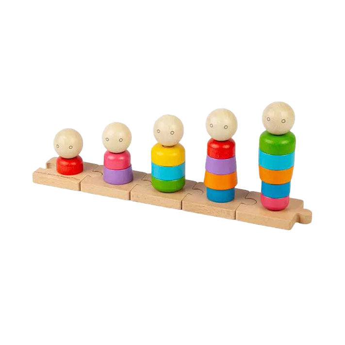 Load image into Gallery viewer, Bigjigs houten regenboogfamilie stapelspeelgoed, 25dlg.
