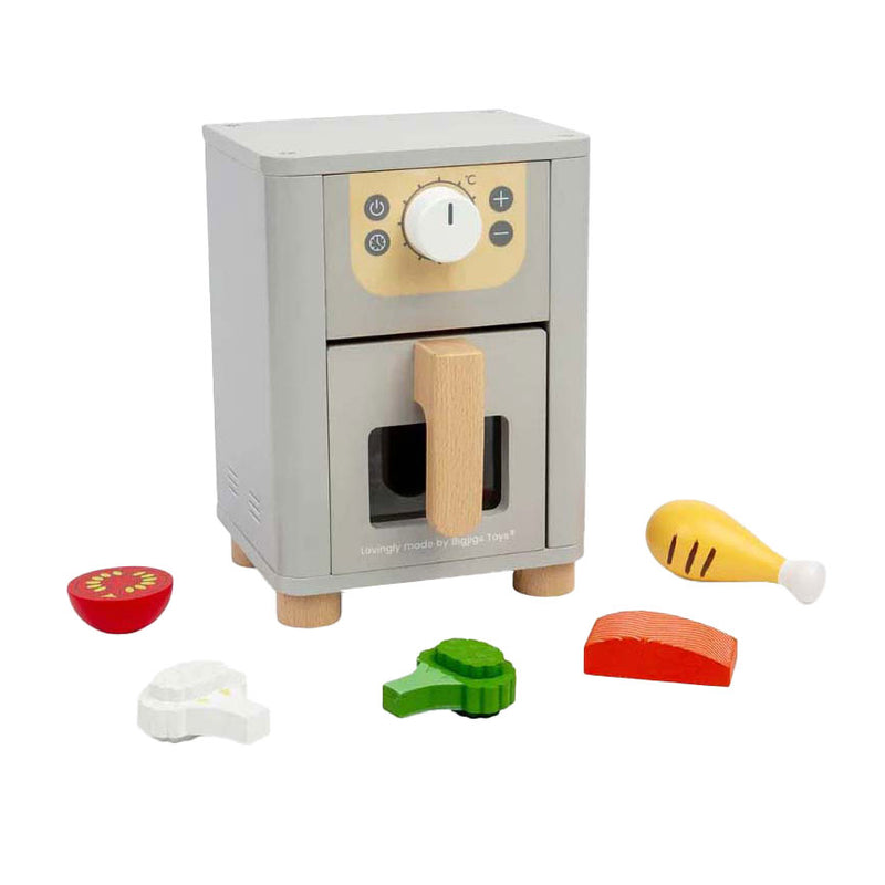 Load image into Gallery viewer, Bigjigs houten airfryer speelset, 5dlg.
