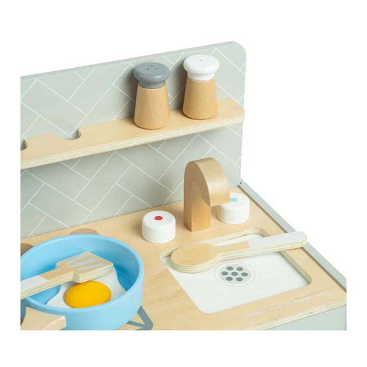 Bigjigs houten tafelbladkeukentje, 7dlg.