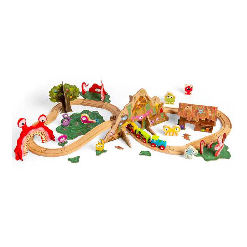 Load image into Gallery viewer, Bigjigs houten monster treinset, 50dlg.
