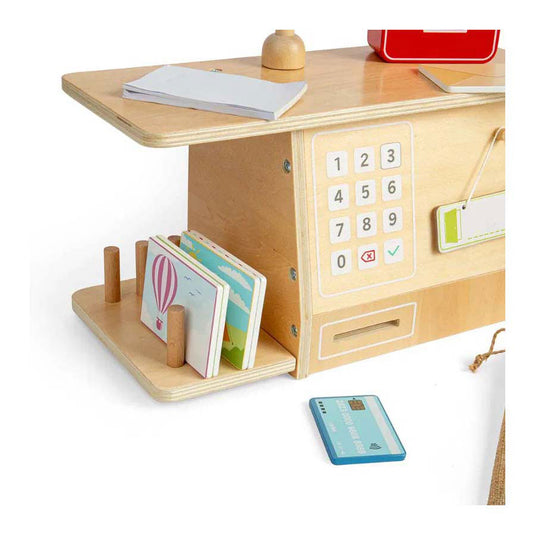 Bigjigs houten postkantoor speelset, 19dlg.