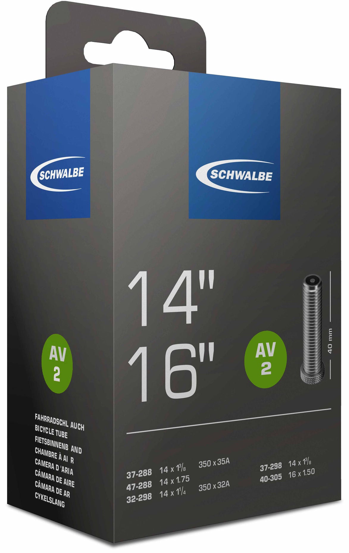 Binnenband Schwalbe AV2 14 37 44-288 32 37-298 40-305