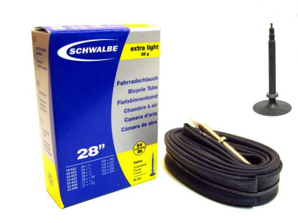 Schwalbe binnenband SV20 Extra Light 28 x 0.75 - 1.00 fv 60mm