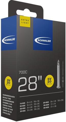 Schwalbe binnenband SV20 Extra Light 28 x 0.75 - 1.00 fv 80mm