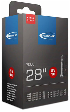 Schwalbe binnenband SV18 Extra Light 28 x 1.10 - 1.65 fv 40mm