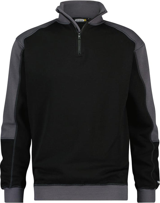 Dassy sweater basiel zwart grijs l