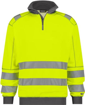 Dassy hoge zichtbaarheidssweater denver geel grijs xl