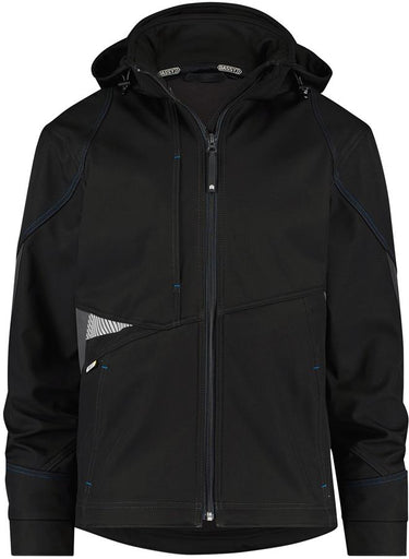 Dassy gravity softshell zwart grijs mt xl