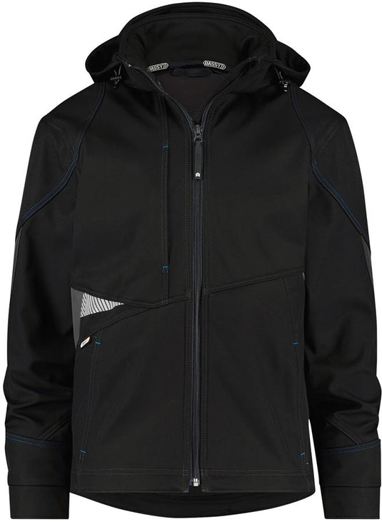 Dassy gravity softshell zwart grijs mt m