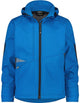 Dassy gravity softshell azuurblauw grijs mt s