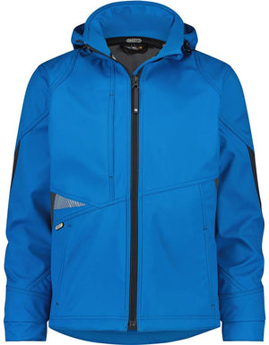 Dassy gravity softshell azuurblauw grijs mt l
