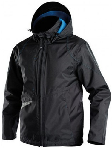Dassy hyper wind- waterdichte werkjas zwart grijs m