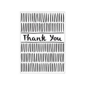 Darice • embossing sjabloon schuine streep thank you