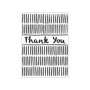 Darice • embossing sjabloon schuine streep thank you
