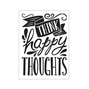 Darice • embossing sjabloon think happy thoughts