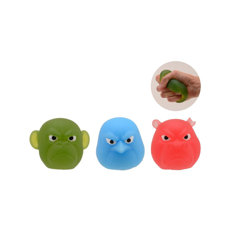 Cargue la imagen en el visor de la galería, Johntoy anti stress - angry squeez animal head
