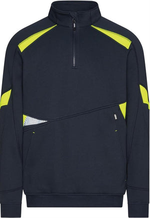 Dassy sweater aratu nachtblauw fluogeel 4xl