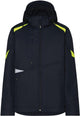 Dassy softshell kalama polyester nachtblauw fluogeel s