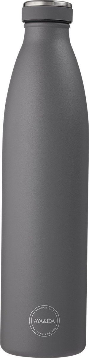 Aya ida - drinking bottle - thermosfles - waterfles - 1000ml - dark grey