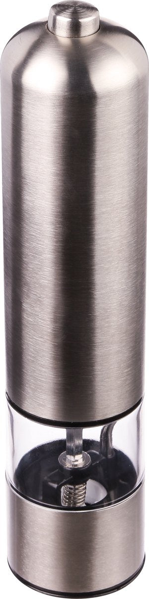 5five elektrische pepermolen rvs zilver 23 cm - zoutvaatje - kruiden en specerijen vermalers