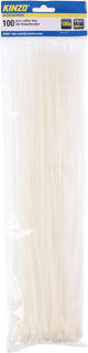 Kinzo kabelbinders - 100 stuks - 4.8 x 400 mm - wit