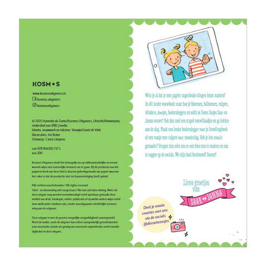 Centraal boekhuis knutselen met de zoete zusjes - vouwblaadjes