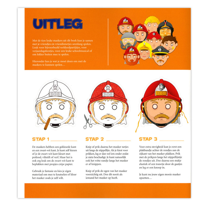 Load image into Gallery viewer, Centraal boekhuis maskers: brandweer
