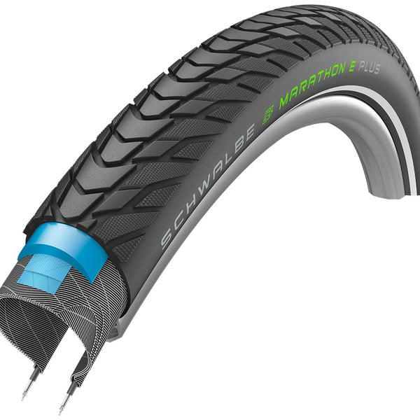 Buitenband Schwalbe 28-2.15 (55-622) Marathon E-Plus Perform. zwart refelectie