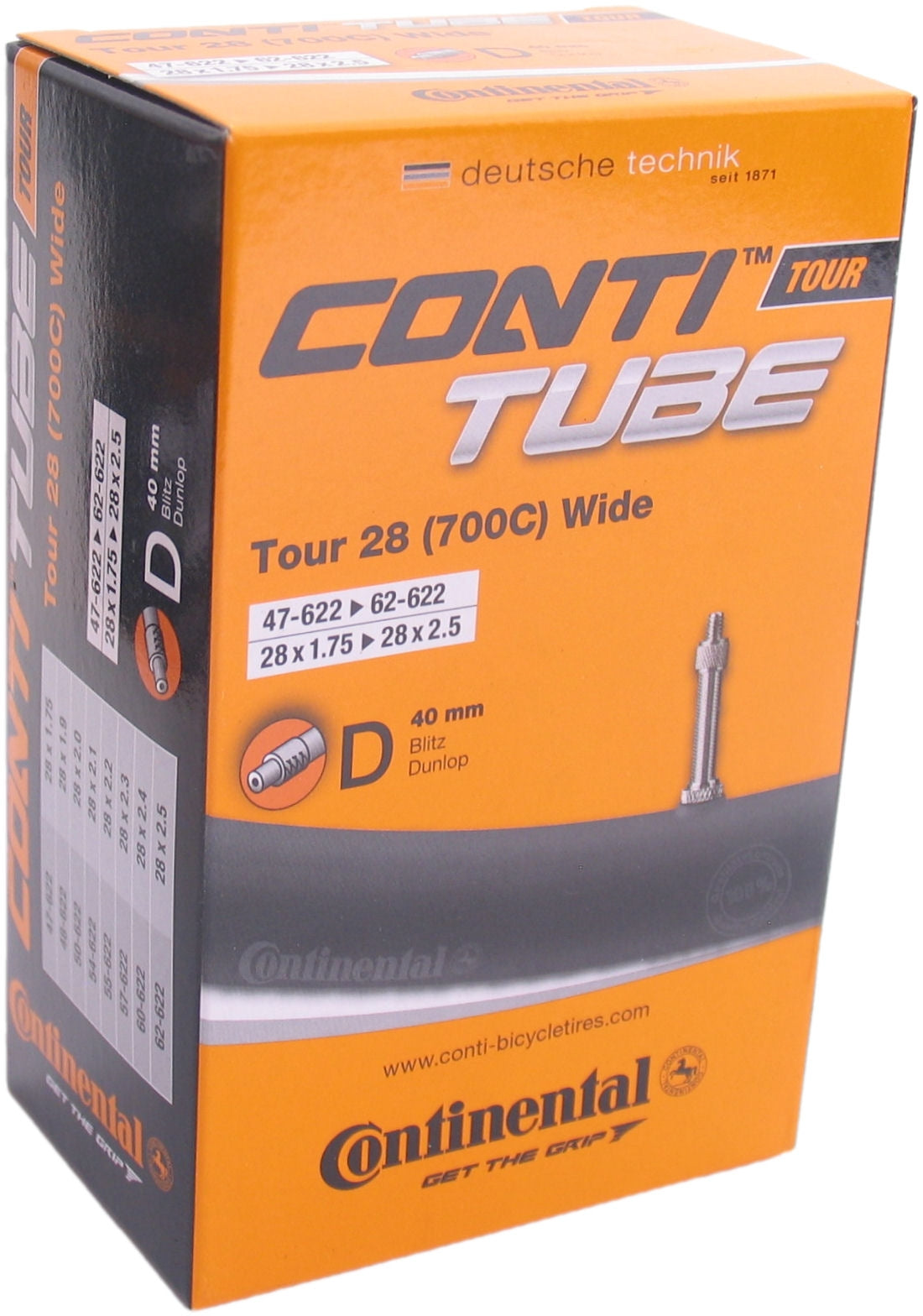 Continental binnenband Tour 28 (700C) Wide 28 x 1.75 - 2.50 hv 40m