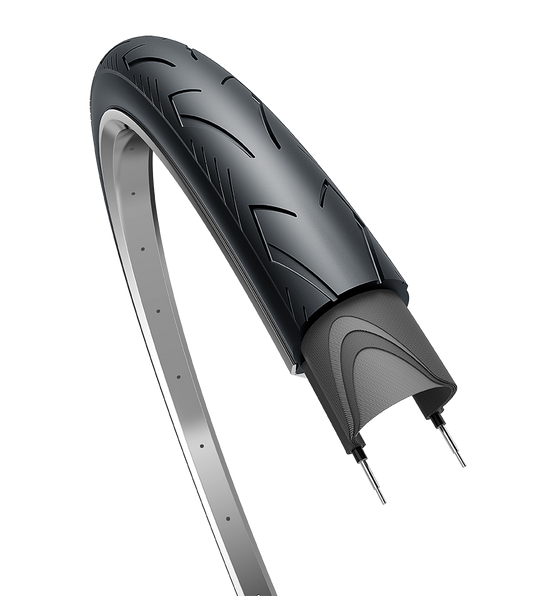 Edge buitenband city range basic 28 x 1.40 37-622 - zwart met reflectie