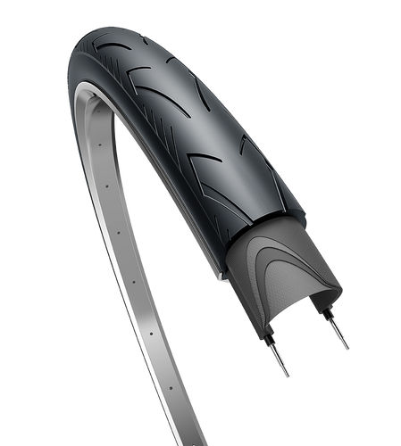 Edge buitenband city range basic 28 x 1.40 37-622 - zwart met reflectie