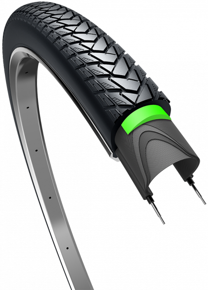 Edge buitenband traveller protect 28 x 1.75 47-622 - zwart met reflectie