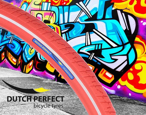 Buitenband Dutch Perfect 28 x 1.40 40-622mm anti-lek - rood met reflectie