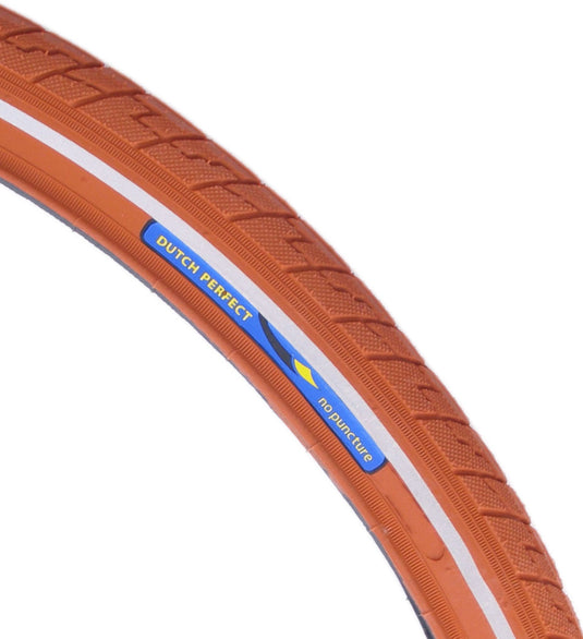 Dutchperfect buitenband dutch perfect 28 x 1.40 40-622mm anti-lek - bruin met reflectie