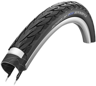 Buitenband Schwalbe 28-1.75 (47-622) Delta Cruiser Plus Active zwart refelectie