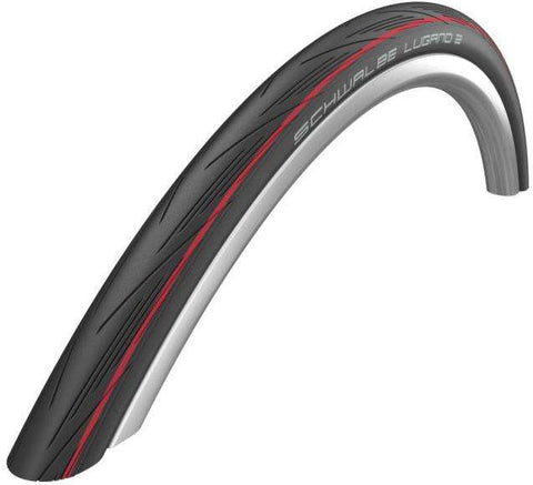 Schwalbe buitenband Lugano II 700 x 25 zw rood