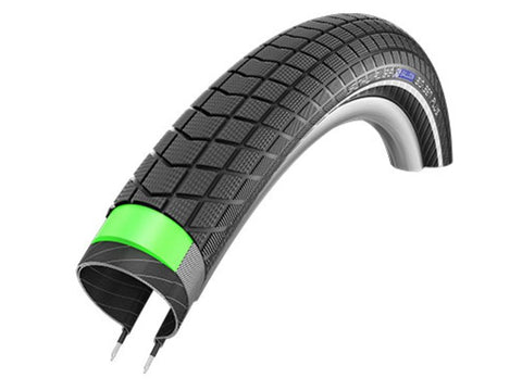 Buitenband Schwalbe Big Ben Plus DD GreenGuard 20 x 2.15 55-406 - zwart met reflectie