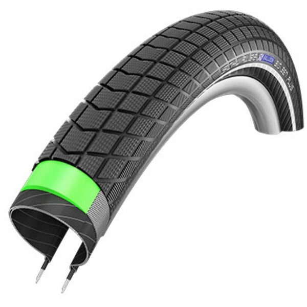 Buitenband Schwalbe Big Ben Plus DD GreenGuard 20 x 2.15 55-406 - zwart met reflectie