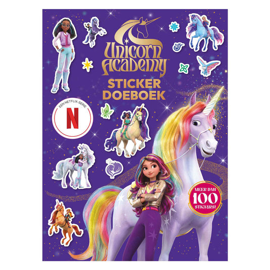 Big balloon unicorn academy sticker doeboek