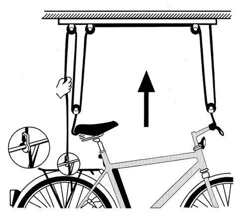 Icetoolz fietslift tot 25kg takel
