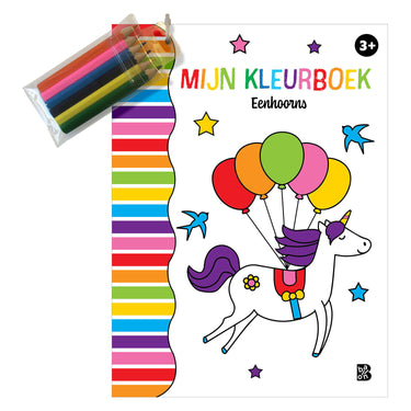 Wins holland mijn kleurboek met 6 kleurpotloodjes eenhoorn